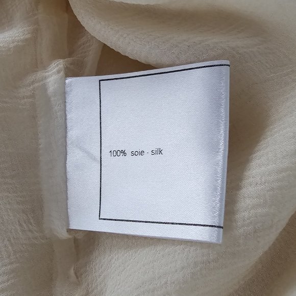 Chanel vintage 2006 ivory / Black Bow Detail Ruched Silk Chiffon Top / Jacket - Picture 12 of 15